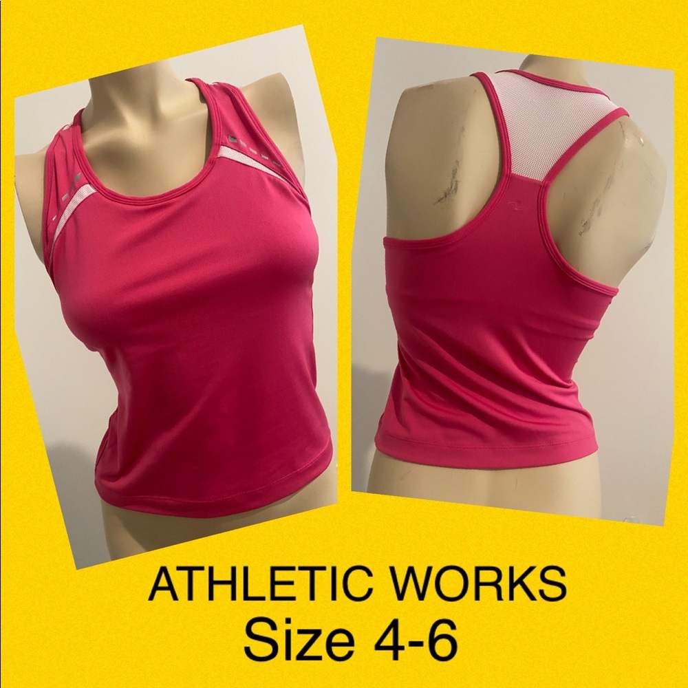 Athletic Works Fuchsia Racerback Tank Top